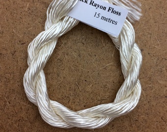 Rayon Floss, Thick15m (16yds), Viscose Floss, 9 Strand Viscose Floss, Embroidery Thread, Braidmaking, Kumihimo