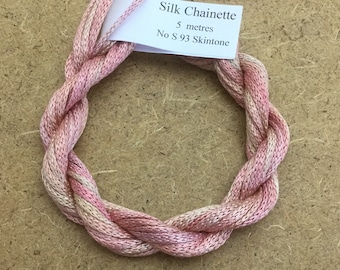 Silk Chainette No.93 Skintone, Hand Dyed Embroidery Thread, Artisan Thread, Textile Art