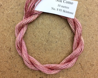 Silk Como No.93 Skintone, Hand Dyed Embroidery Thread, Artisan Thread, Textile Art