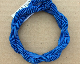 Viscose Gimp Thread, Cobalt, Hand Dyed, Rayon Gimp, 10 metres