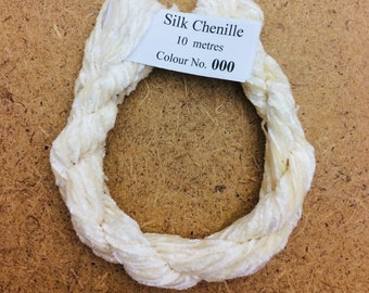 Silk Chenille Undyed, Hand Dyed Embroidery Thread, Artisan Thread, Textured Silk Thread