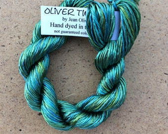 Rayon Floss, Hand Dyed 4 Strand Viscose Floss, Colour No.20 Jade, Hand Dyed Viscose Floss, Embroidery Thread, Braidmaking