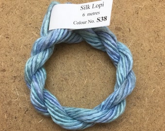Silk Lopi, No.38 Hydrangea, Embroidery Thread, Hand Dyed Embroidery Thread, Artisan Thread, Textile Art
