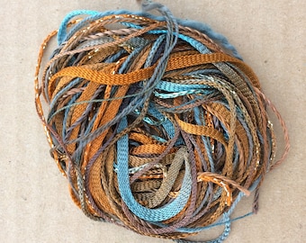 Tidbits, No.21 Rust, Hand Dyed Embroidery Threads, Cotton and Viscose Threads