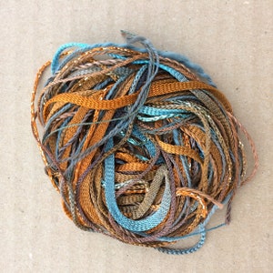 Tidbits, No.21 Rust, Hand Dyed Embroidery Threads, Cotton and Viscose Threads