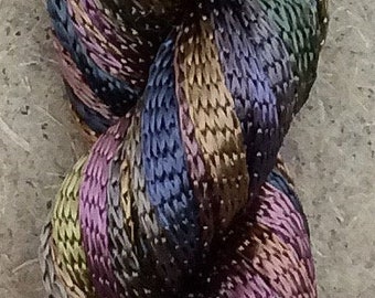 Hand Dyed Viscose Ribbon, Colour No.01 Chocolate, 20m (21yds), 10/167 Viscose Ribbon, Rayon Ribbon, Embroidery, Thread, Canvaswork