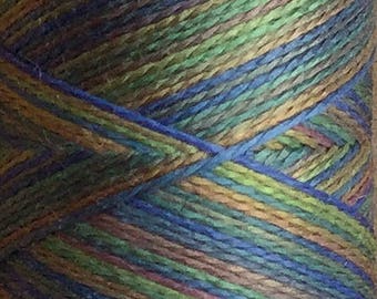 Silk Machine Thread, Hand Dyed, No.53 Spruce,  Individual Spool 300m Machine Embroidery, Hand Embroidery, Quilting