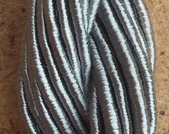 Viscose Gimp Thread, Silver Grey, Hand Dyed, Rayon Gimp, 10 metres