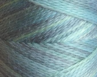 No.33 Aquamarine, Hand Dyed Silk Machine Thread, Individual Spool 120m, Machine Embroidery, Machine Quilting