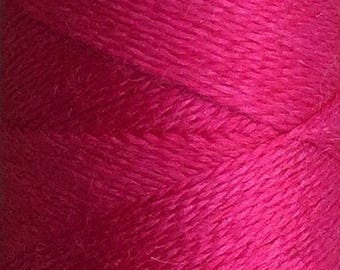 Shocking Pink, Hand Dyed Silk Machine Thread, Individual Spool 120m, Machine Embroidery, Machine Quilting