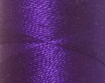 Gentian, Silk Machine Threads, 100% Mulberry Silk, Plain Dyed, Luxury Silk Threads, Spun Silk, Solid Colours, 300m, 325yds