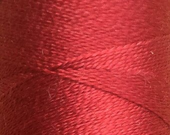 Wine, Silk Machine Threads, 100% Mulberry Silk, Plain Dyed, Luxury Silk Threads, Spun Silk, Solid Colours, 300m, 325yds