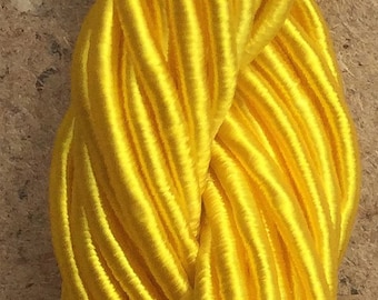 Viscose Gimp Thread, Lemon, Hand Dyed Gimp, Viscose Gimp, 10 metres,