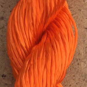 Rayon Floss, Brilliant Orange, Viscose Floss, 4 Strand Viscose Floss, Embroidery Thread, Braidmaking, Kumihimo