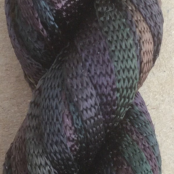 Hand Dyed Viscose Ribbon, No.71 Chestnut, 10/167 Viscose Ribbon, Rayon Ribbon, Embroidery, Thread, Canvaswork,