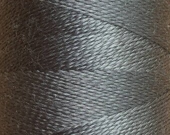 Slate, Silk Machine Threads, 100% Mulberry Silk, Plain Dyed, Luxury Silk Threads, Spun Silk, Solid Colours, 300m, 325yds