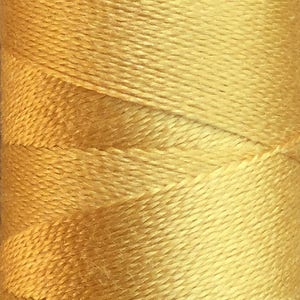Yellow, Silk Machine Threads, 100% Mulberry Silk, Plain Dyed, Luxury Silk Threads, Spun Silk, Solid Colours, 300m, 325yds
