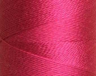 Fuschia, Silk Machine Threads, 100% Mulberry Silk, Plain Dyed, Luxury Silk Threads, Spun Silk, Solid Colours, 300m, 325yd