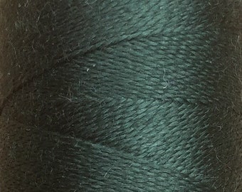 British Racing Green, Silk Machine Threads, 100% Mulberry Silk, Plain Dyed, Luxury Silk Threads, Spun Silk, Solid Colours, 300m, 325yds