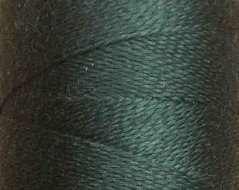 British Racing Green, Silk Machine Threads, 100% Mulberry Silk, Plain Dyed, Luxury Silk Threads, Spun Silk, Solid Colours, 300m, 325yds