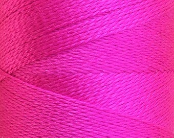 Fluorescent Pink, Silk Machine Threads, 100% Mulberry Silk, Plain Dyed, Luxury Silk Threads, Spun Silk, Solid Colours, 300m, 325yds