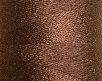 Coffee, Silk Machine Threads, 100% Mulberry Silk, Plain Dyed, Luxury Silk Threads, Spun Silk, Solid Colours, 300m, 325yds
