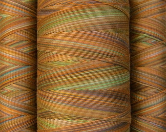 Hand Dyed Cotton Machine Quilting Thread, 150m (162yds) or 750m (820yds) spool, High Quality Egyptian Giza Cotton, Colour Amber SM12