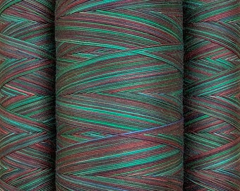 Cotton Machine Quilting Thread, Hand Dyed by Jean, Variegated, 150m (162yds) or 750m (820yds) spool, High Quality Egyptian Giza Cotton, SM03