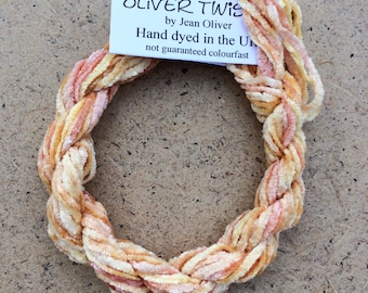 Silk Chenille, Hand Dyed Embroidery Thread, Artisan Thread, Textured Silk Thread, No.84 Buttermilk
