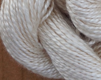 Silk 8/2 weight Yarn, Laceweight Yarn Silk Yarn, Weaving Yarn, Crochet Yarn, Natural, Undyed, Ivory,