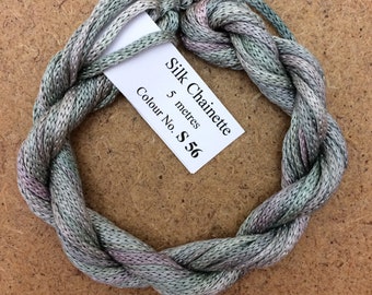 Silk Chainette No.56 Pebble, Hand Dyed Embroidery Thread, Artisan Thread, Textile Art