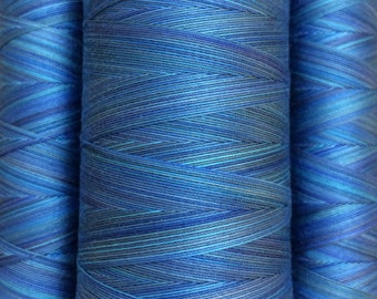 No.03 Sky, Hand Dyed Cotton Machine Quilting Thread, 150m (162yds) or 750m (820yds) spool, Egyptian Giza Cotton