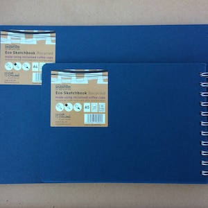 Sketchbooks, Seawhite Eco Sketchbooks, Recycled, A5/A4 Landscape, Ringbound