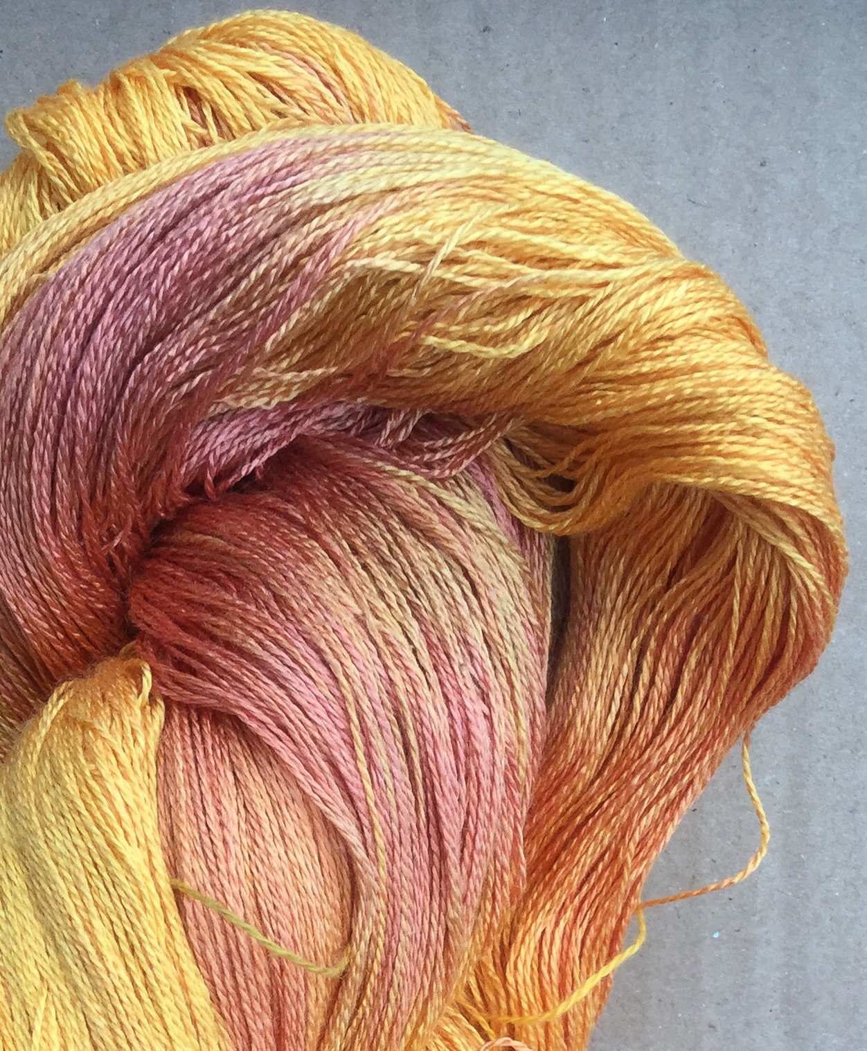 Hand Dyed Silk Yarn, Cobweb Lace 30/2 weight,Spun Silk Yarn, Weaving