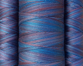 Hand Dyed Cotton Machine Quilting Thread, Colour Midnight, 150m (162yds) or 750m (820yds) spool, Egyptian Giza Cotton