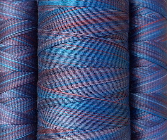 Mediterranean, Hand Dyed Cotton Machine Embroidery Thread, Machine