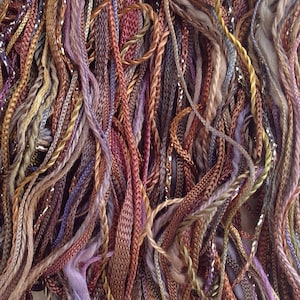 Embroidery Thread Selection, Hand Dyed, One Off, No.01 Chocolate, Variegated Threads, Creative Embellishments, Cordmaking, Embroidery