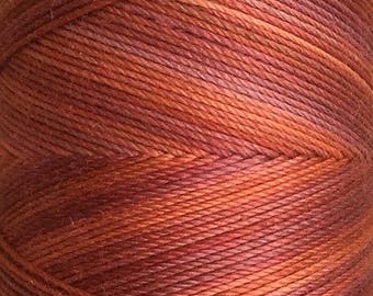 No.12 Terra Cotta, Hand Dyed Cotton Machine Thread, Individual Spool 150m, Machine Embroidery, machine Quilting