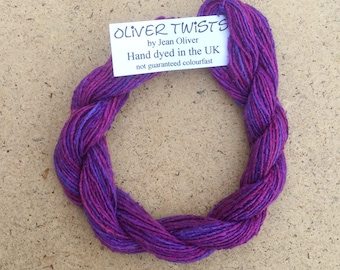 Silk Bourette No.05 Violet, Hand Dyed Embroidery Thread, Artisan Thread, Textile Art, No.05 Violet