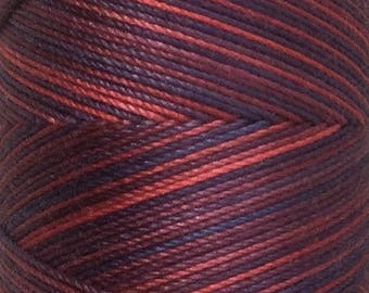 No.49 Burgundy, Hand Dyed Cotton Machine Thread, Individual Spool 150m, Machine Embroidery, machine Quilting