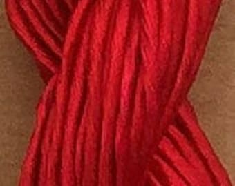 Thick Rayon Floss, Viscose Floss, 9 Strand Viscose Floss, Embroidery Thread, Braidmaking, Kumihimo, Colour Intense Red