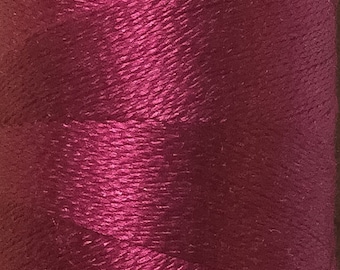 Magenta, Silk Machine Threads, 100% Mulberry Silk, Plain Dyed, Luxury Silk Threads, Spun Silk, Solid Colours, 300m, 325yds