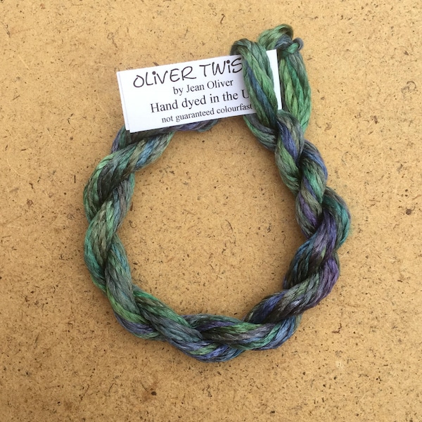 Silk Filament No.53 Spruce, Embroidery Thread, Hand Dyed Embroidery Thread, Artisan Thread, Textile Art, No.53 Spruce