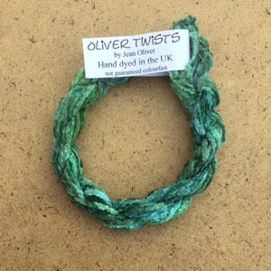Silk Chenille No.33 Aquamarine, Hand Dyed Embroidery Thread, Artisan Thread, Textured Silk Thread