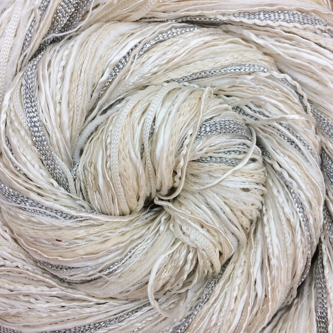 White Happy Bag, Mixed Thread Selection, Hand Dyed Cotton Threads ...