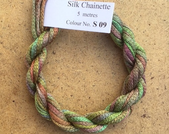 Silk Chainette No.09 Apple, Hand Dyed Embroidery Thread, Artisan Thread, Textile Art