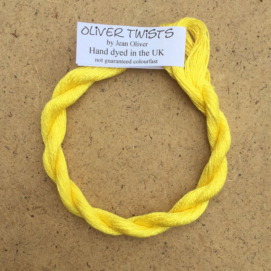 Silk 30/2 Acid Yellow Embroidery Thread Hand Dyed Embroidery Etsy
