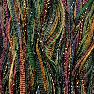 Hand Dyed Embroidery Thread Selection, One Off, No.15 Sludgy Green, Cotton and Viscose Threads, 40m (43yds)