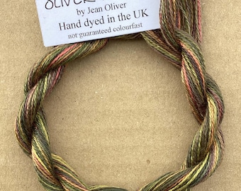 Silk Embroidery Thread, 30/2, No.15 Sludgy Green, Embroidery Thread, Hand Dyed, Artisan Thread, Textile Art