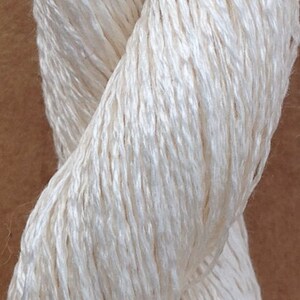 Silk 30/2 weight Yarn, Cobweb Lace Yarn, Silk Yarn, Weaving Yarn, Crochet Yarn, Natural, Undyed, Ivory, image 3
